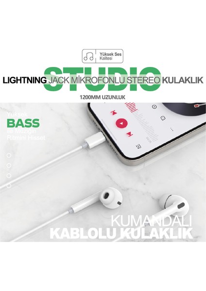 Kristal Ses Netliği Sunan Lightning Silikon Kulaklık modelleri