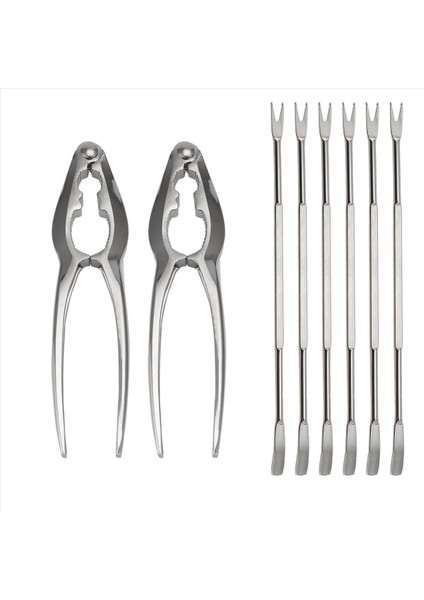 8 Parçalı Deniz Ürünleri Alet Seti, Paslanmaz Çelik Yengeç Bacak Kırıcı ve Çatal Fındık Kırıcı Seti Kabuklu Deniz Ürünleri Soyucu (Yurt Dışından) modelleri