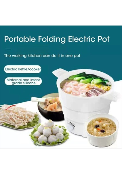 Seyahat Su Isıtıcısı Elektrikli Pişirme Sıcak Tencere Su Kazanı Kamp Elektrikli Tencere Ab Fişi Için Çok Amaçlı Taşınabilir Katlanabilir Silikon Tencere (Yurt Dışından) fiyatları