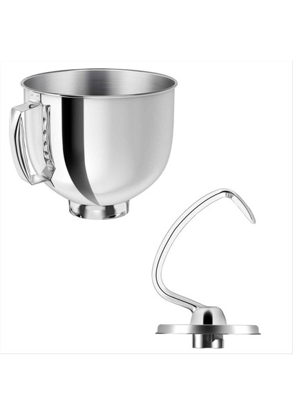 4,5 ve 5 Quart Mikser Modelleri K45, K45SS,KN15E1X,KSM75 ve Daha Fazlası Için Paslanmaz Çelik Profesyonel Hamur Kancası ve Karıştırma Kabı (Yurt Dışından)
