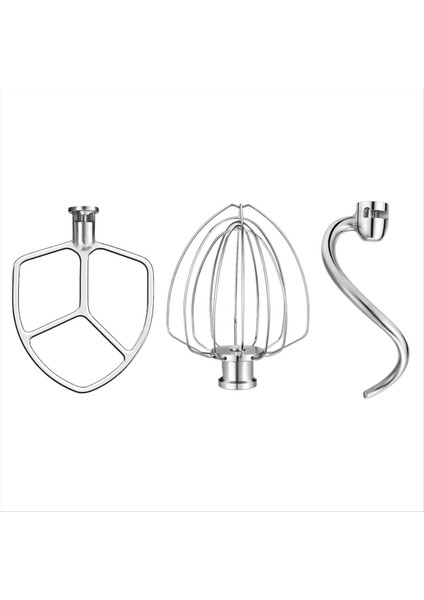 Kitchenaid 5,5-6 Qt Kase Kaldırmalı Stand Mikseri Için Paslanmaz Çelik Aksesuarlar, 6 Tel Çırpıcı, Çırpıcı ve Hamur Kancası Dahil (Yurt Dışından)