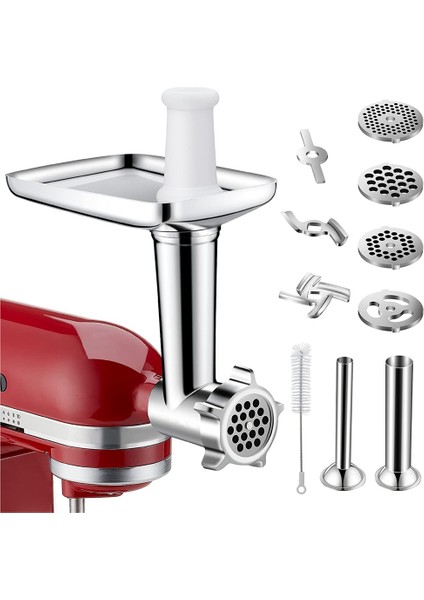 Et Kıyma Bıçakları Ataşmanı Sosis Doldurma Aksesuarları Stand Mikser Için Gıda Için Tüm Metal Et Kıyma Makinesi (Yurt Dışından)
