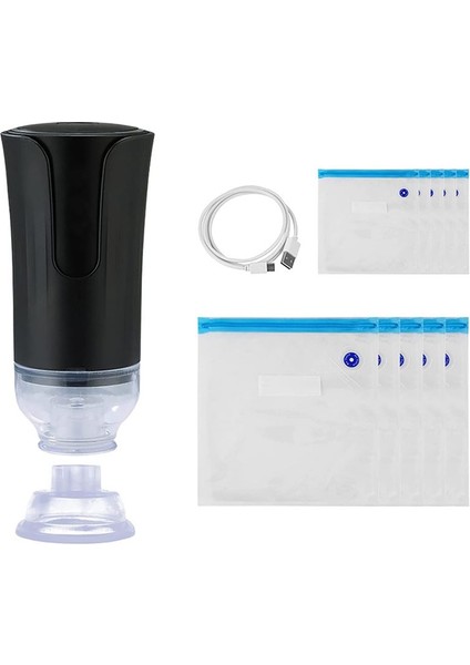 Elektrikli El Vakumlama Makinesi ve Yeniden Kullanılabilir Vakumlu Gıda Saklama Torbaları, Mini Vakum Pompası, Taşınabilir Küçük Vakumlama Makinesi (Yurt Dışından)