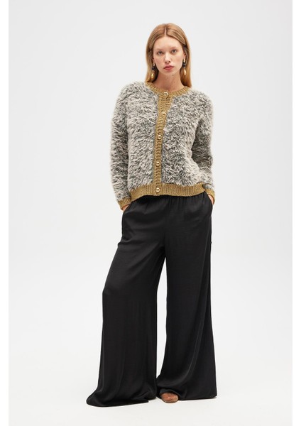 Yoko Kadın Triko Hırka - Bej Melanj