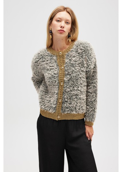 Yoko Kadın Triko Hırka - Bej Melanj fiyatları