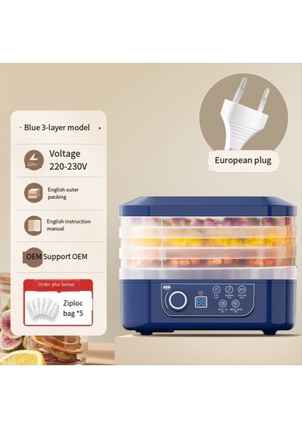 Akıllı Elektrikli Gıda Kurutma Makinesi Meyve Sebze Kurutucu Atıştırmalık Gıda Makinesi Alet Mutfak Hediye Ab Fişi (Yurt Dışından) fiyatları