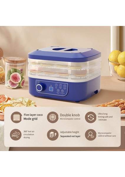 Akıllı Elektrikli Gıda Kurutma Makinesi Meyve Sebze Kurutucu Atıştırmalık Gıda Makinesi Alet Mutfak Hediye Ab Fişi (Yurt Dışından) fırsatları