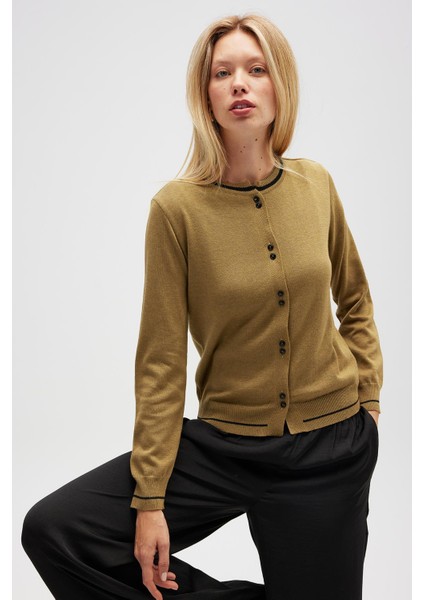 Risa Düz Örgü, Kadın Triko Hırka - Zeytin Yeşili fiyatları