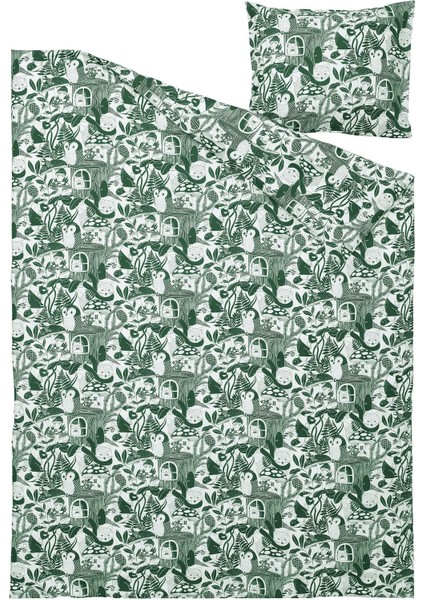 Skogsduva Çocuk Nevresim Takımı Beyaz Yeşil 150 x 200/50 x 60 cm fiyatları