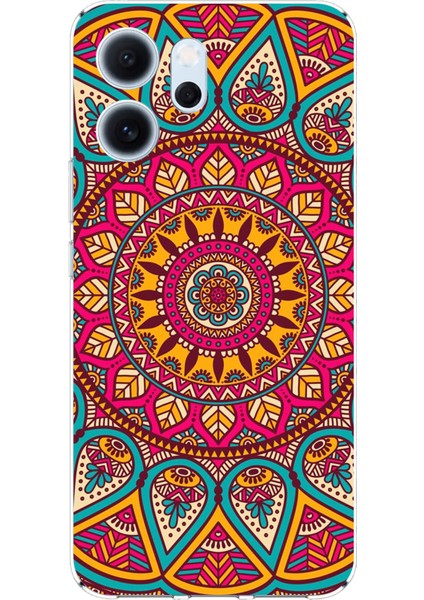 Oppo Reno 14F Uyumlu Mandala Baskılı Silikon Kılıf
