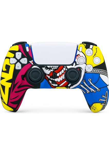 Ps5 Dualsense Joystick Koruyucu Silikon Kılıf – Yüksek Kaliteli, Esnek, Şık Beyaz Desenli Kaplama