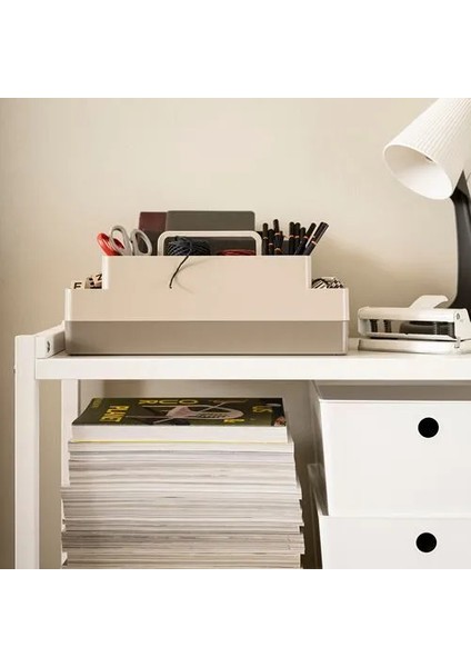 Kuggıs Masaüstü Düzenleyici Seti Gri Bej 26 x 35 x 16 cm