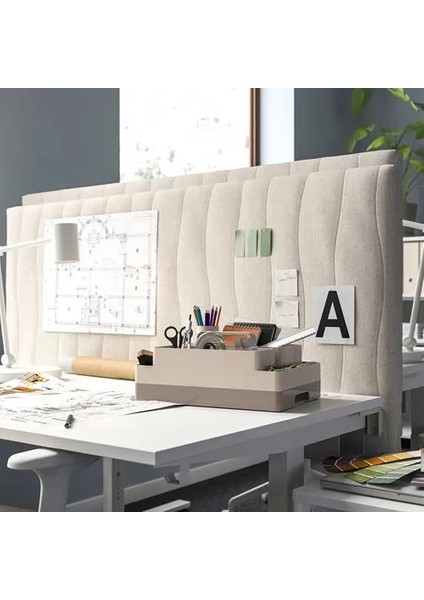 Kuggıs Masaüstü Düzenleyici Seti Gri Bej 26 x 35 x 16 cm