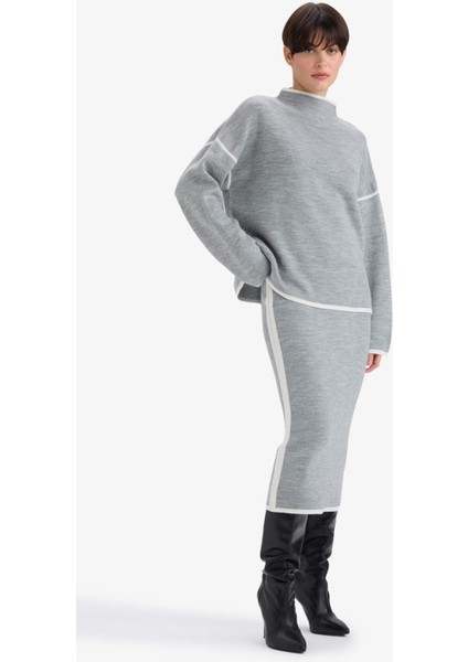 Kalem Midi Triko Etek modelleri