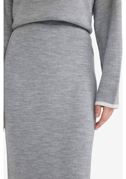 Kalem Midi Triko Etek