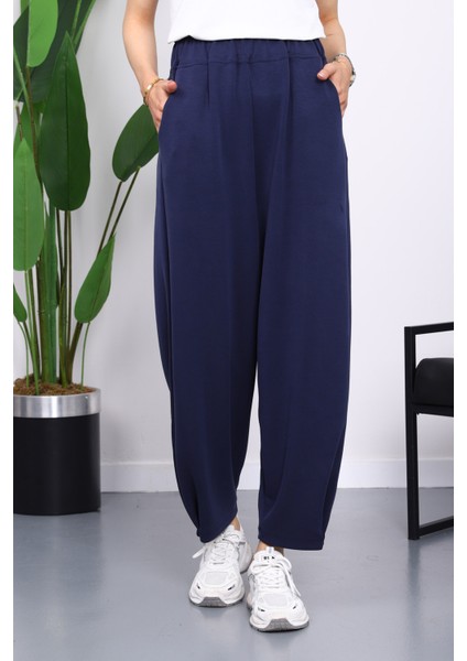 Lacivert Bel Lastikli Cepli Pantolon fırsatları