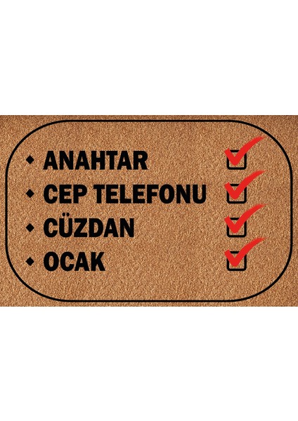 Dekoratif , Eğlenceli Dijital Baskı Kapı Önü Paspası - Paspas