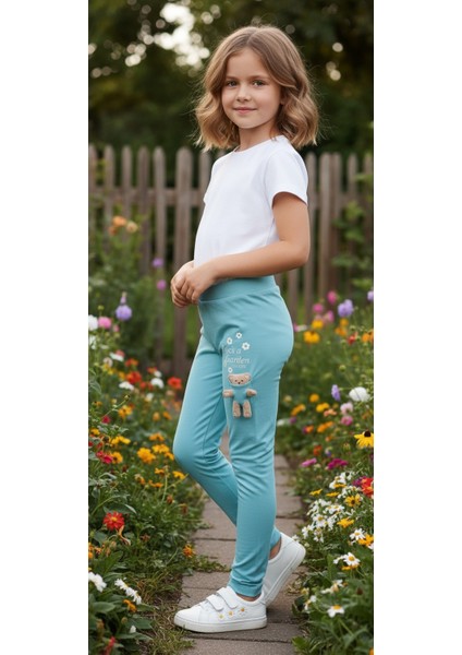 Oyuncak Ayılı Şardonlu Kız Çocuk Tayt