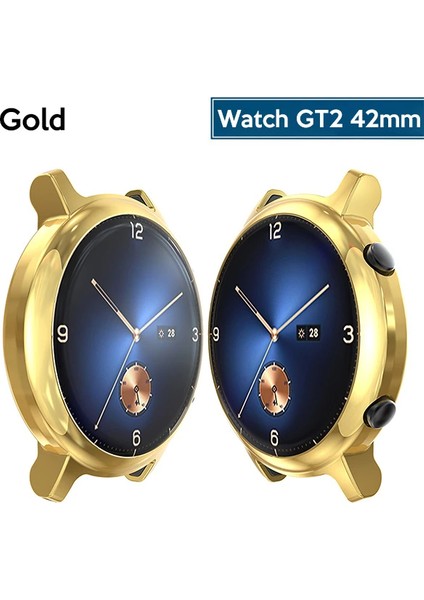 Ally Huawei Watch Gt2 42MM 360 Koruma Ultra Ince Silikon KILIF-(5775) - M296K766-R55296