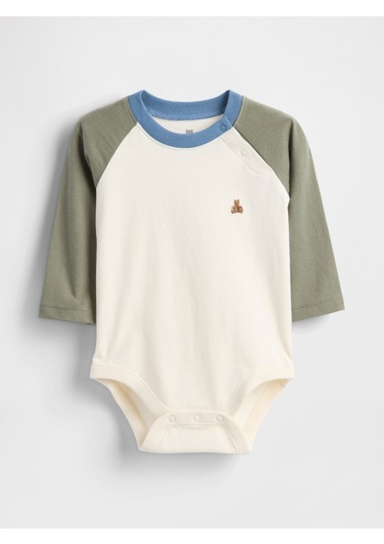 Bebek Krem First Favorites Organik Pamuk Raglan Bodysuit