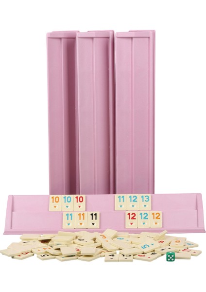 Özel Pembe Renkli Büyük Boy Plastik Okey Takımı ( Melamin Taşlı ) fiyatları