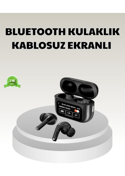 Bluetooth 5.3 Anc Kablosuz Kulaklık – Dokunmatik Kontrol Dijital Ekran ve Uzun Pi - M994R047-K90