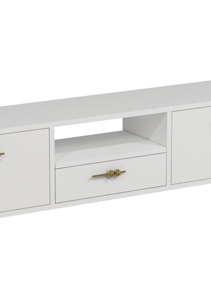 1326DROPCT-32 Duvara Montaj Tv Sehpası Beyaz-Altın indirimleri