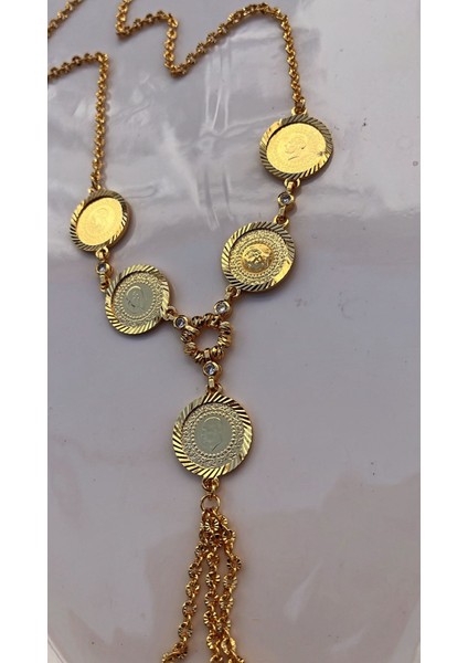 Göz Kamaştıran Altın Kaplama Çeyrek/yarım Altın Görünümlü Kolye! fiyatları