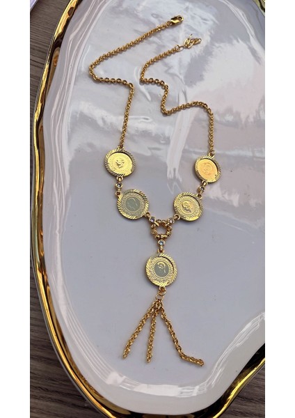 Göz Kamaştıran Altın Kaplama Çeyrek/yarım Altın Görünümlü Kolye! modelleri