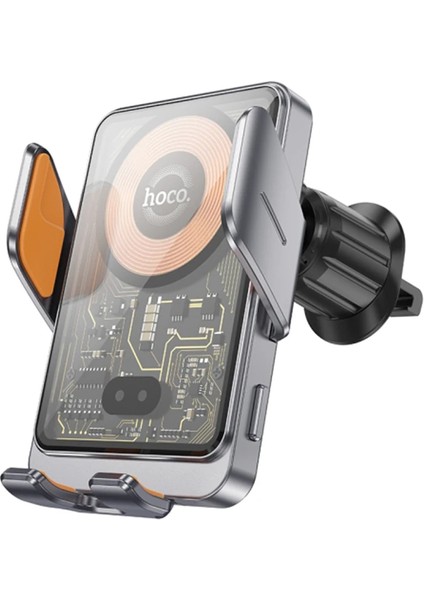 Hoco Hw7 Transparent Discovery Edition Kablosuz Şarjlı Araç Içi Havalandırma Telefon TUTUCU-(1903)