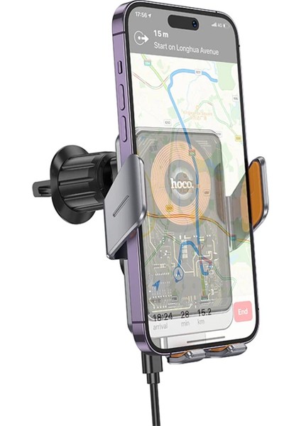 Hoco Hw7 Transparent Discovery Edition Kablosuz Şarjlı Araç Içi Havalandırma Telefon TUTUCU-(1903) fiyatları