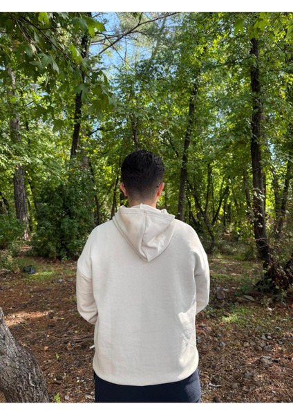 Erkek 3 Iplik Basic Oversize Kanguru Cepli Kapüşonlu Sweatshirt fırsatları