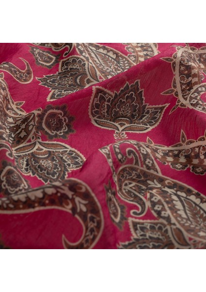 Ipekevi Mezopotamya Model 04 Desenli Tensel Eşarp Fuşya fiyatları