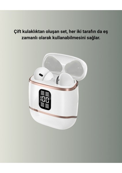 Kulakiçi Bluetooth Kulaklık V5.3 – 4’lü Set Dijital Ekranlı Gürültü Engel - M682B663-N70 modelleri
