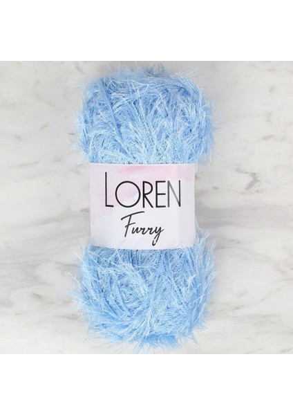 Loren Furry Bebe Mavisi El Örgü Ipi - RF007 - 34046