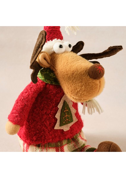 New Year Yılbaşı Henry Reindeer Peluş Obje 16X20X35 cm fiyatları