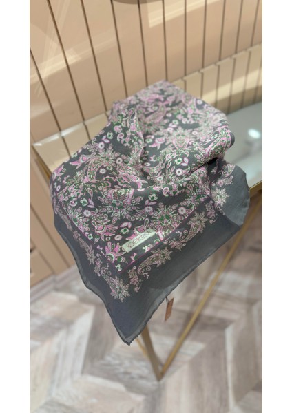 Ipekevi Mezopotamya Model 06 Desenli Tensel Eşarp Antrasit fiyatları