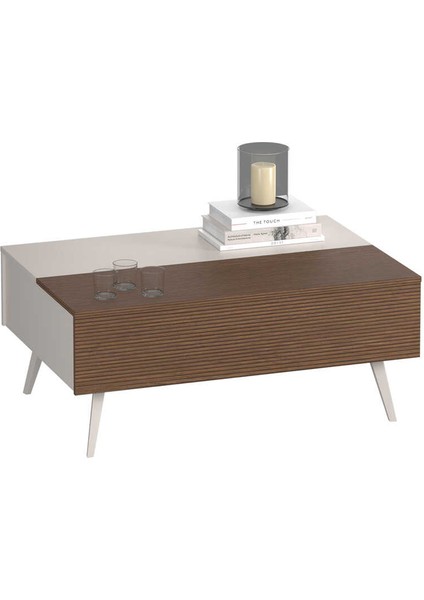 Milano Çekmeceli Dikdörtgen Orta Sehpa - Vizon/zebra 103X44X72 cm fırsatları