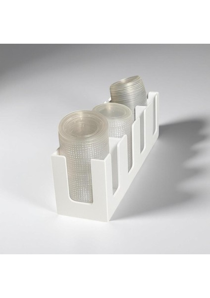 Karton Plastik Bardak Kapak Standı Tüm Boylara Uygun 4 Bölmeli Take Away Bardak ve Kapak Düzenleyici