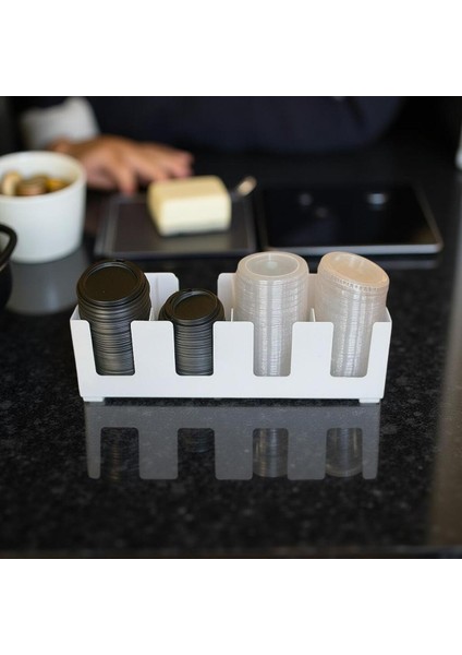 Karton Plastik Bardak Kapak Standı Tüm Boylara Uygun 4 Bölmeli Take Away Bardak ve Kapak Düzenleyici fiyatları