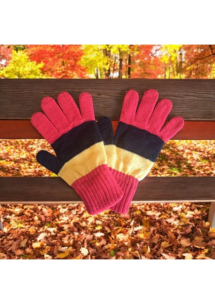 Garson Beden Erkek Çocuk Eldiven Sarı Kırmızı - 8-12 Yaş modelleri