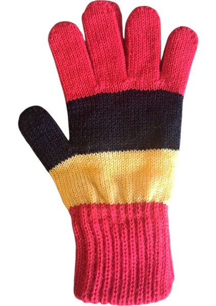 Garson Beden Erkek Çocuk Eldiven Sarı Kırmızı - 8-12 Yaş indirimleri