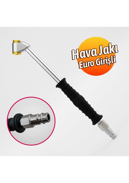 Hava Basma Jakı Siyah Euro Girişli Küresel Hortum Giriş Kompresör Lastik Şişirme fiyatları