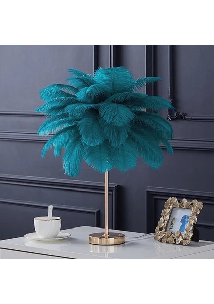 Masa Lambası Deve Kuşu Tüy Palmiye Yeşil Abajur fiyatları