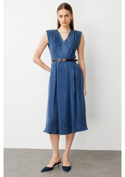 Beli Kemerli Omzu Drapeli Elbise fiyatları