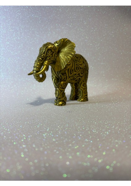 Dekoratif Mandala Tasarımlı El Boyaması Ev Aldıran Şans ve Güç Fili Biblosu