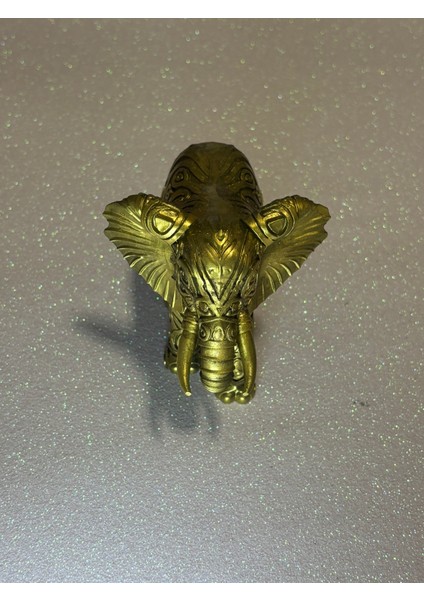 Dekoratif Mandala Tasarımlı El Boyaması Ev Aldıran Şans ve Güç Fili Biblosu