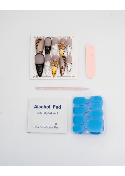 10'lu Renkli Extra Extra Extra TT1397 Tekrar Kullanılabilir El Yapımı Protez Takma Tırnak - Renkli-S fırsatları