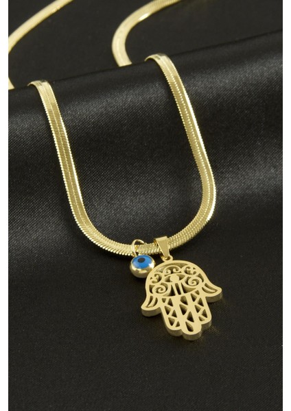 Ftm Ana Eli Lüks Çelik Kolye