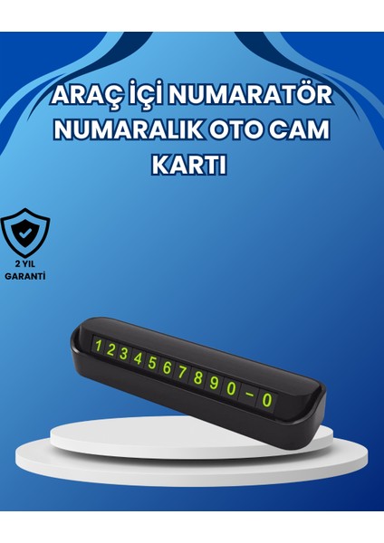 Fosforlu Araç Içi Park Numaratörü – Gece Görünümlü Şık Çözüm - M858R394-K20858